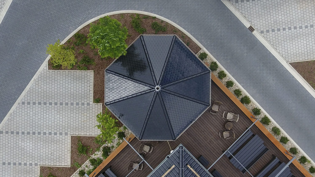 Architekturfotografie, Drohne: Dach Pavillon | Foto: Dieter Eikenberg, imprints