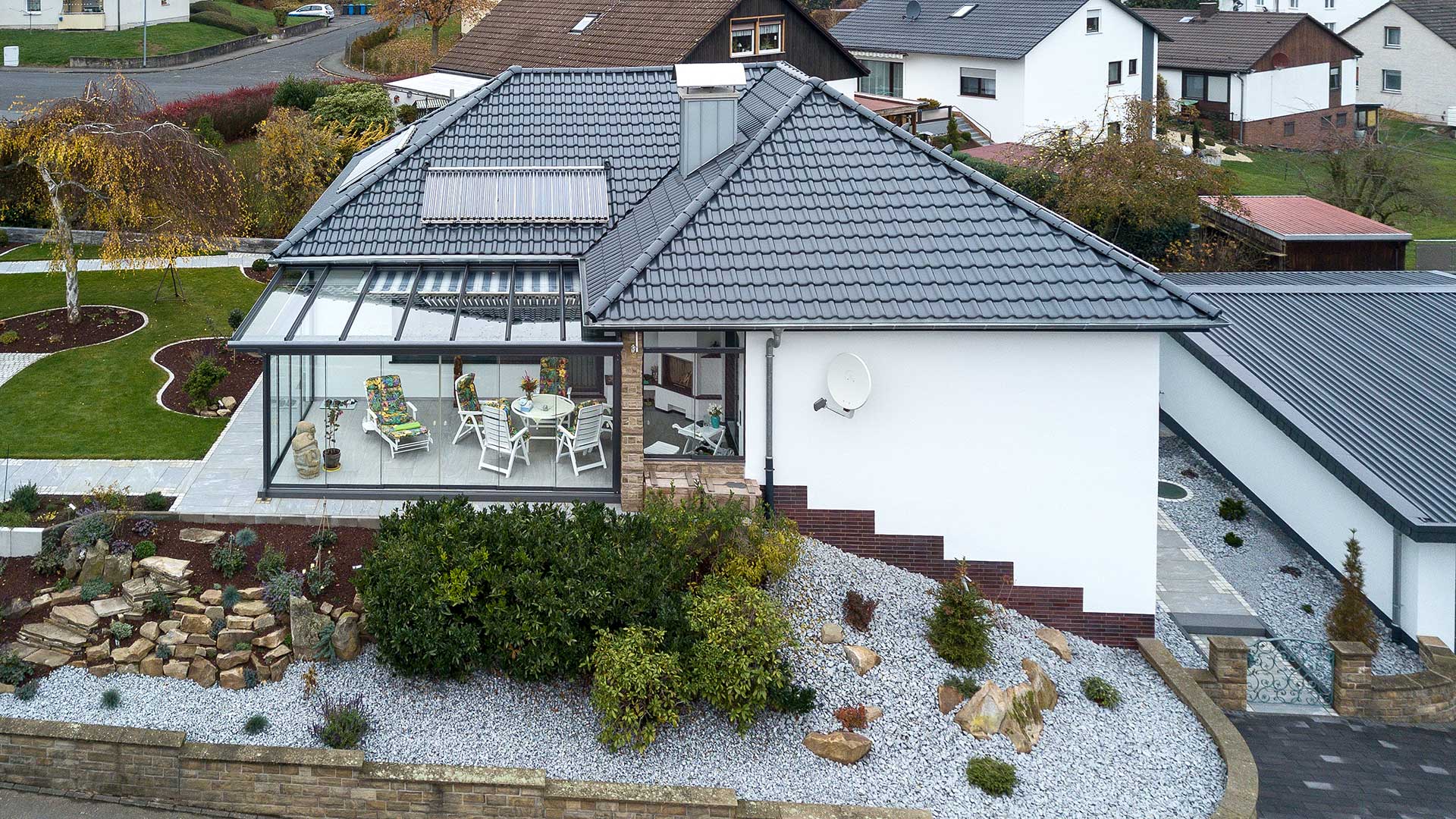 Architekturfotografie, Drohne: Luftaufnahme Haus | Foto: Dieter Eikenberg, imprints