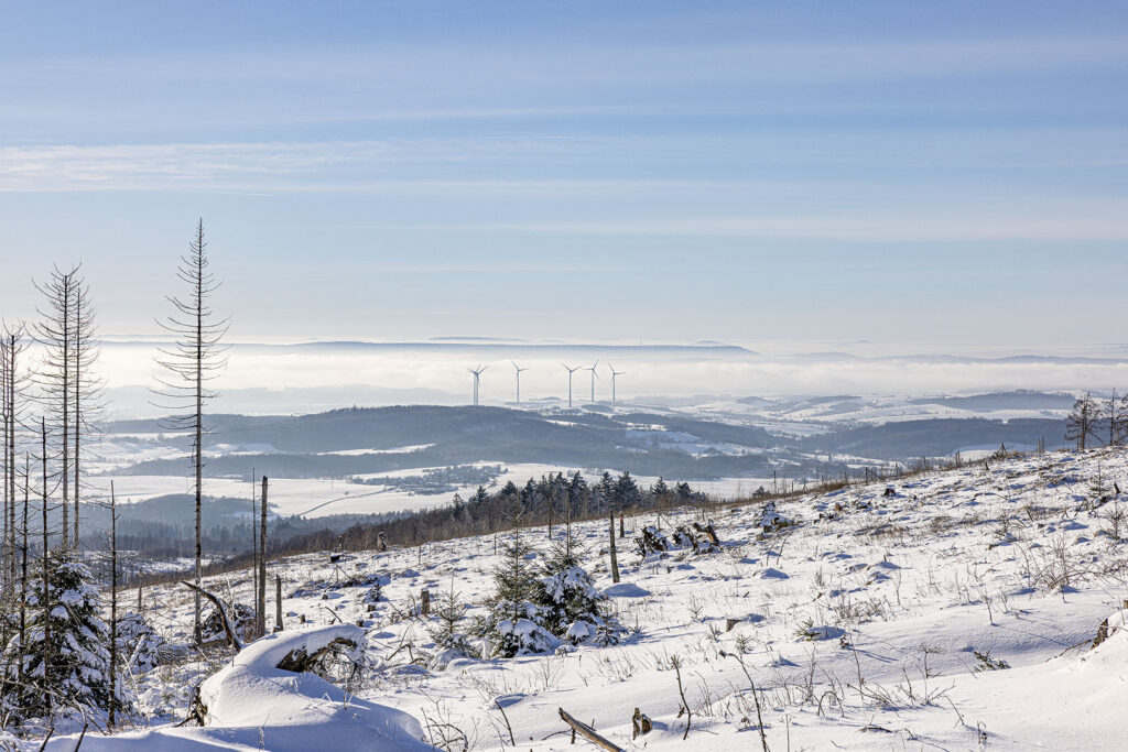 Schneelandschaft über den Wolken - Westharz